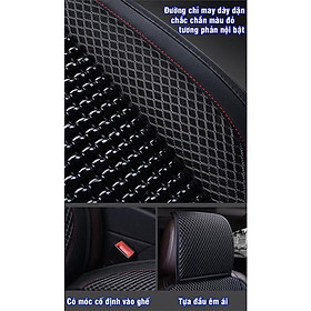 Bộ lót ghế ô tô hạt gỗ cao cấp massage lưng cho mọi dòng xe