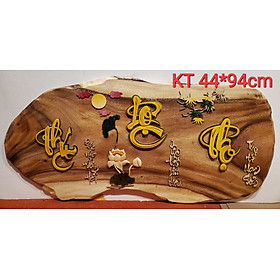 Mua Tranh gỗ quý tự nhiên chư thư pháp - PHÚC LỘC THỌ