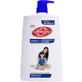Sữa Tắm Lifebuoy Sạch Khuẩn Khỏi 99.9% Vi Khuẩn Gây Bệnh Chăm Sóc Da Với Ion Bạc+ Hỗ Trợ Đề Kháng Da Tự Nhiên Chai 1100G