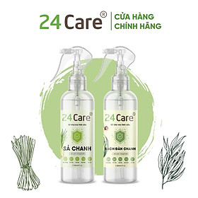 [COMBO 2] Xịt Phòng Tinh Dầu Hữu Cơ Organic 24Care 100ML - Kháng khuẩn - Khử mùi hôi - Đuổi muỗi - côn trùng - Tạo không gian lãng mạn, hẹn hò - Hương thơm thư giãn