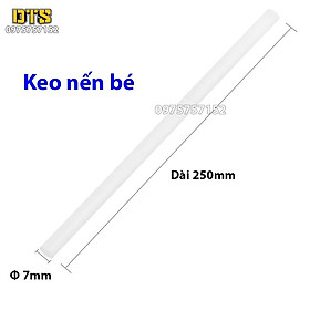 Combo thanh keo nến Silicon chất lượng cao chuyên dùng cho súng bắn keo đường kính 10mm, 7mm keo ra đều siêu dính - Keo nến bé Φ 7mm - 5 thanh keo nến - Shop D