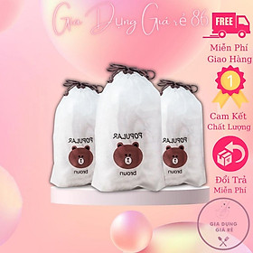 Mua Túi bọc màng thực phẩm co giãn siêu dai có chun hình túi gấu set 100 chiếc