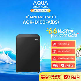 Tủ lạnh Aqua 90 lít AQR-D100FA(BS) - Freeship toàn quốc - Hàng chính hãng
