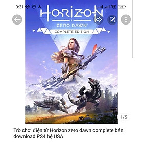 Mua Trò chơi điện tử Horizon zero dawn complete bản download PS4 hệ USA