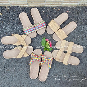 Mua Dép cói vintage đi biển  đi chơi không thể thiếu mùa hè nè