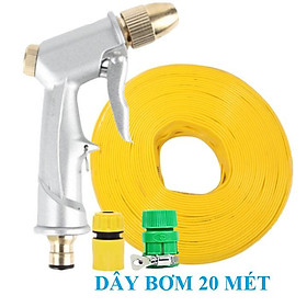 Mua Bộ dây vòi xịt nước rửa xe  tưới cây . tăng áp 3 lần  loại 20m 206701 đầu đồng cút+ tặng mở chai
