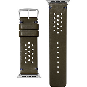 Mua HÀNG CHÍNH HÃNG - Heritage Watch Strap For Apple Watch Series 1~8/SE ( 38/40/41mm) Được làm từ da thật của Ý  cao cấp chính hãng Các đường chỉ nổi với màu sắc tương phản trên quai đồng hồ tạo nên điểm khác biệt