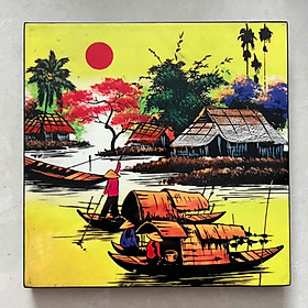 Mua Tranh sơn mài - ĐỒNG QUÊ VIỆT NAM -hàng xuất khẩu nhiều mẫu