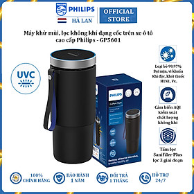 Máy Khử Mùi Lọc Không Khí Ô Tô Cao Cấp Thương Hiệu Philips GP5601 5.5W 5V DC 1A - Hàng Nhập Khẩu