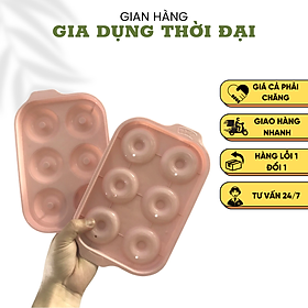 Mua Khay Nhựa Làm Đá Sáng Tạo 6 Viên Có Nắp Hole Hàn Quốc KT: 21x13.5 cm
