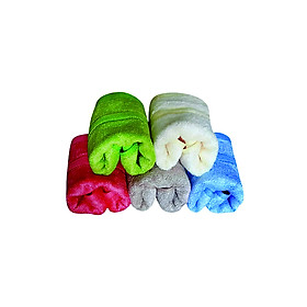 Combo 5 khăn mặt cotton KACHOOBABY 30 x 50cm - Giao màu ngẫu nhiên