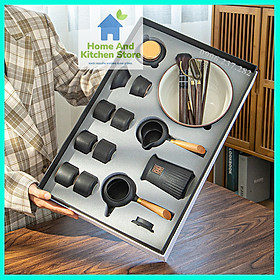 Mua Bộ ấm trà cao cấp CÓ HỘP LÀM QUÀ TẶNG - bộ ấm chén pha trà giữ nguyên hương vị tinh khiết của trà - bộ ấm chén uống trà