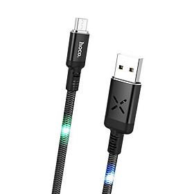 Mua Cáp Sạc Điên Thoại Phát Sáng Hoco U63 - Micro + Tặng Kèm 1 Ghế Đỡ Điện Thoại Chữ O - Hàng Chính Hãng