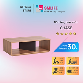 Bàn trà gỗ hiện đại SMLIFE Chase   | Gỗ MDF dày 17mm chống ẩm | D100xR55xC35cm - Màu