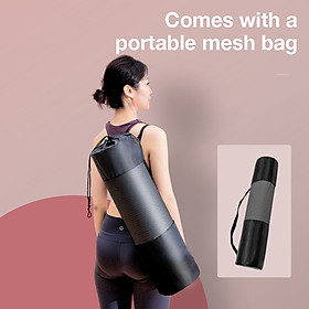 Thảm YOGA chính hãng Agnite dày 10mm, chất liệu NBR mềm mại và chống nước dễ dàng vệ sinh, lau giặt - ER201