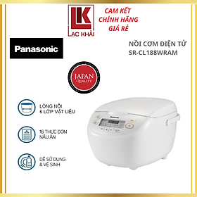 Nồi cơm điện tử Panasonic SR-CL188WRAM 1.8 lít - Hàng chính hãng, Bảo hành 12 tháng, Chất lượng Nhật Bản