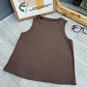 Áo croptop bigsize ba lỗ trơn không khoét nách sâu không lộ vòng một với nhiều màu để lựa chọn BIGSIZE CÔ NHỎ- G8 - Rêu
