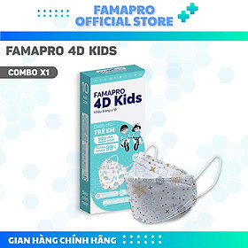 [HỘP - FAMAPRO 4D KIDS] - Khẩu trang trẻ em kháng khuẩn cao cấp Famapro 4D KIDS tiêu chuẩn KF94 (10 cái/ hộp)