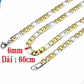 Dây chuyền nam inox kiểu lặc cách điệu mạ vàng