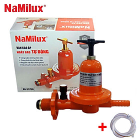 Mua Bộ van gas cao áp tự động an toàn Namilux NA-537SH +  1.5m  dây dẫn gas +  2 cái  cổ dê - cho Bếp Khè DÙNG BÌNH GAS XÁM  GAS PETROLIMEX - Hàng chính hãng