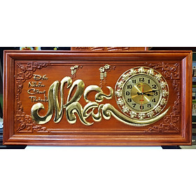 Mua TRANH ĐỒNG HỒ GỖ HƯƠNG CHỮ NHẪN