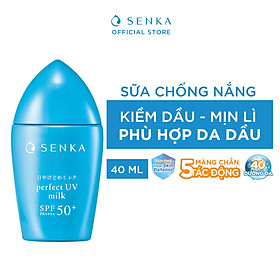 Kem Chống Nắng Dạng Sữa Senka Perfect UV Milk SPF 50+, PA++++ 41095 (40ml)