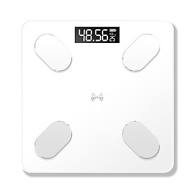 Cân điện tử thông minh với màn hình hiển thị LCD hỗ trợ đo lượng mỡ cơ thể tính toán BMI bằng ứng dụng hỗ trợ