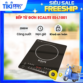 Bếp Từ Đơn Ecalite ES-L1001 (2000W) - 8 Chương Trình Tự Động - Có Hẹn Giờ - Khoá Trẻ Em - Hàng Chính Hãng