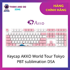 Keycap AKKO World Tour Tokyo PBT sublimation DSA - Hàng chính hãng