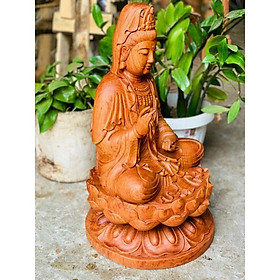 Mua Tượng phật bà quan âm bằng gỗ hương cao 15cm