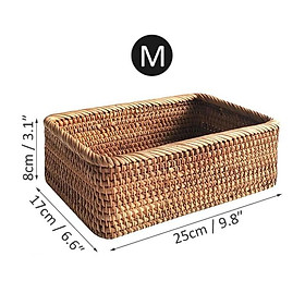 Mua Giỏ Mây tre đan Tre Làng hình chữ nhật  - Giỏ đựng mỹ phẩm handmade  cao cấp