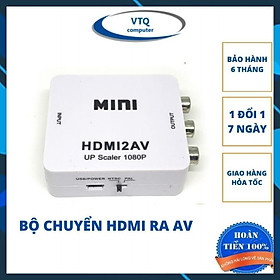 Mua Thiết bị chuyển đổi cổng HDMI sang AV (RCA) AV/CVSB L/R hỗ trợ Video 1080P HDMI2AV. vtq.computer