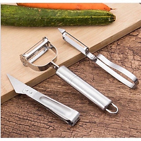 Mua BỘ 3 MÓN DAO BÀO RAU CỦ  BÀO ĐA NĂNG  CẮT TỈA NHỔ LÔNG GÀ - DỤNG CỤ BÀO  NẠO RAU CỦ QUẢ TIỆN LỢI