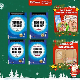 Tiếng Hàn Tổng Hợp Sơ Cấp 1 + 2 Dành Cho Người Việt Nam - Đen Trắng - Combo 4 Cuốn - MCBooks - Hân Vi