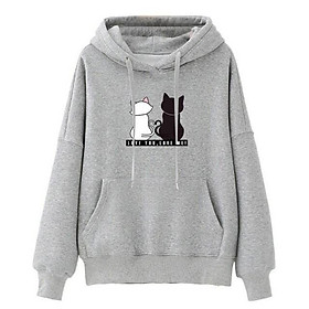 Áo Hoodie Mèo Love you love me áo nỉ hoodie nam nữ