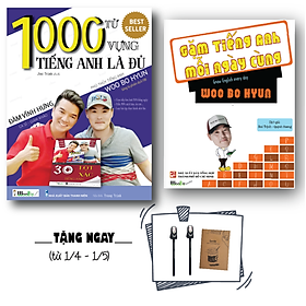 [Download Sách] Combo Tiếng Anh Mất Gốc: 1000 Từ Vựng Tiếng Anh là Đủ + Gặm Tiếng Anh Mỗi Ngày cùng Woo Bo Hyun