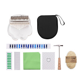 Mua Đàn Kalimba 17 Phím Pha lê Trong Suốt KM-M17  Tặng  (Hộp cứng chống sốc  Búa chỉnh âm  Sticker dán note  Khăn lau  Sách học) và Bông Tắm xơ mướp
