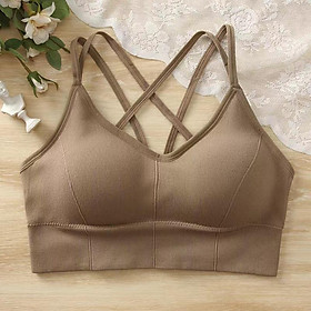 Thể thao thoáng khí áo ngực chống swe fitness Top Yoga Yoga Bra Shockproofprot Crot-Top Women Color: 08 Size: One size(40-65KG)