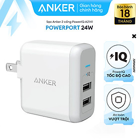 Mua Sạc ANKER PowerPort 2 cổng PowerIQ 24W - A2141