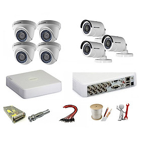 Mua Trọn bộ 7 camera Hikvision 2.0 Megapixel - Hàng chính hãng
