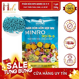 Mua PHÂN BÓN HỖN HỢP NPK MINRO 30-9-9 LOẠI 200gr Trồng Rau Sạch Bằng Đất Sạch  Xơ Dừa