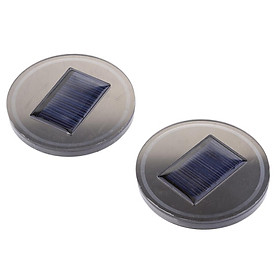 1 Pair Solar Car Cup Holder Bottom Pad LED Light Cover Trim Atmosphere Lamps for All Car