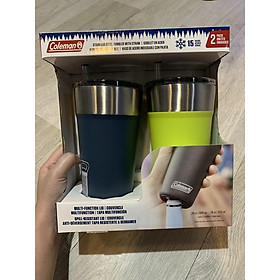 Mua SET 2 LY GIỮ LẠNH 15 TIẾNG COLEMAN 600 ML ( CÓ ỐNG HÚT  ĐÁY LY KIÊM BẬT NẮP CHAI