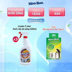 Combo 03 chai Nước Tẩy Đa Năng Mao Bao 600ml