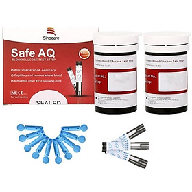 Que Thử Đường Huyết Sinocare Safe AQ 50 Que + 50 Kim Chích Máu
