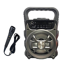 Mua Loa xách tay bluetooth hát karaoke P669 tặng kèm micro có dây - giao màu ngẫu nhiên