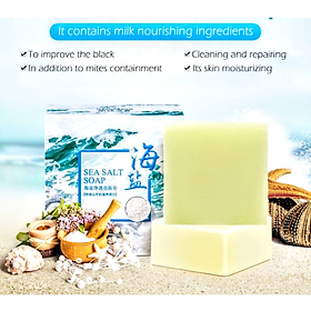 Mua 1 BÁNH XÀ BÔNG XÀ PHÒNG TẮM RỬA MẶT MUỐI BIỂN TRỊ MỤN HIỆU CAO LÀM CHO LÀN DA TRẮNG MỊN ĐẸP TỰ NHIÊN HÀNG CHUẨN CHẤT LƯỢNG TỐT