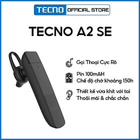 Mua Tai nghe không dây một bên TECNO Ace A2 SE kết nối Bluetooth | Tai nghe Bluetooth móc tai - Hàng Chính Hãng
