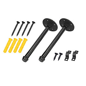 Mua 4 Pieces Open Shelf Brackets Rustic Style Bookshelf Support Tube Stands Bedroom Living Room Wall Mounted Hardware  15cm
