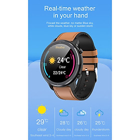 IP68 Sport Round Bluetooth 4.0 ECG PPG Smart Watch